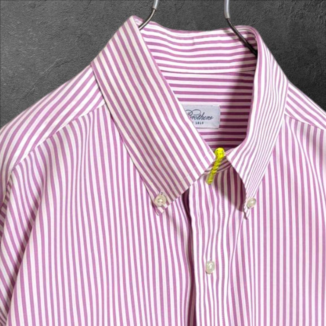 【極上美品】ブルックスブラザーズ ストライプシャツ 15½-33 ドレスシャツ
