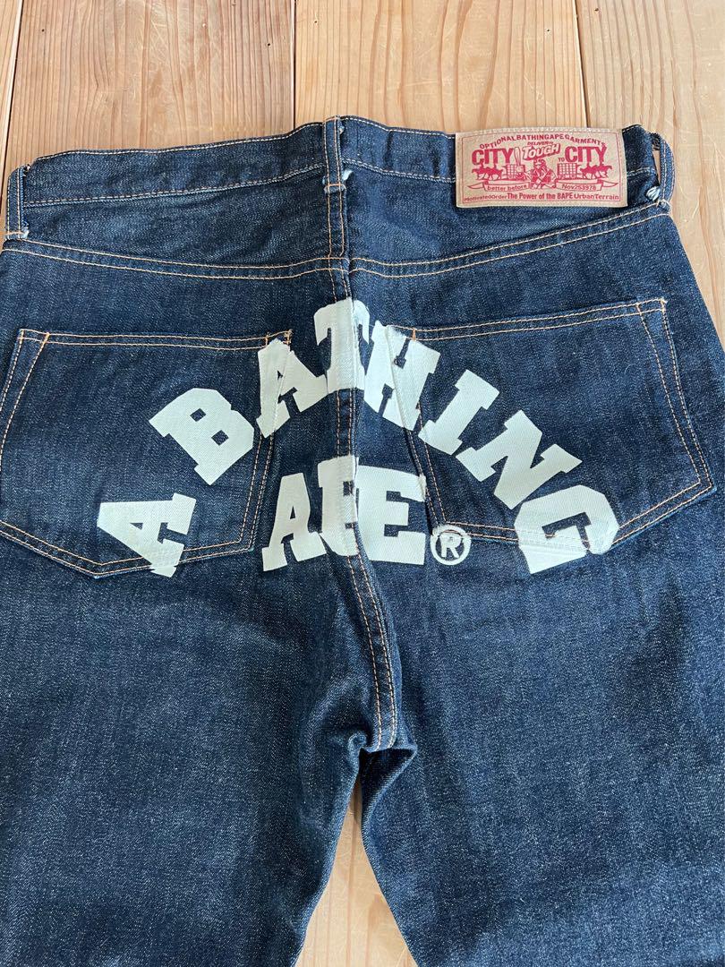 A BATHING APE ダークブルーデニムパンツ