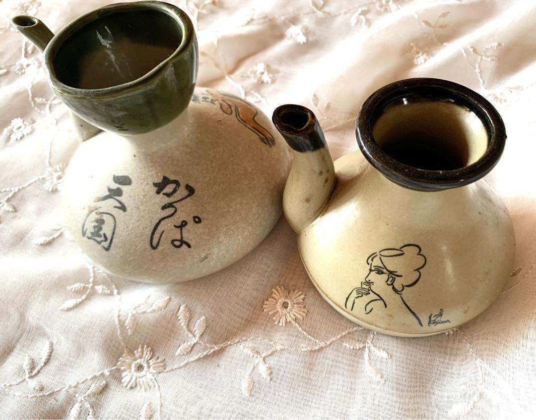 黄桜 かっぱ天国 とっくり酒器 燗瓶 徳利 お酒 熱燗 昭和レトロ2個セット③
