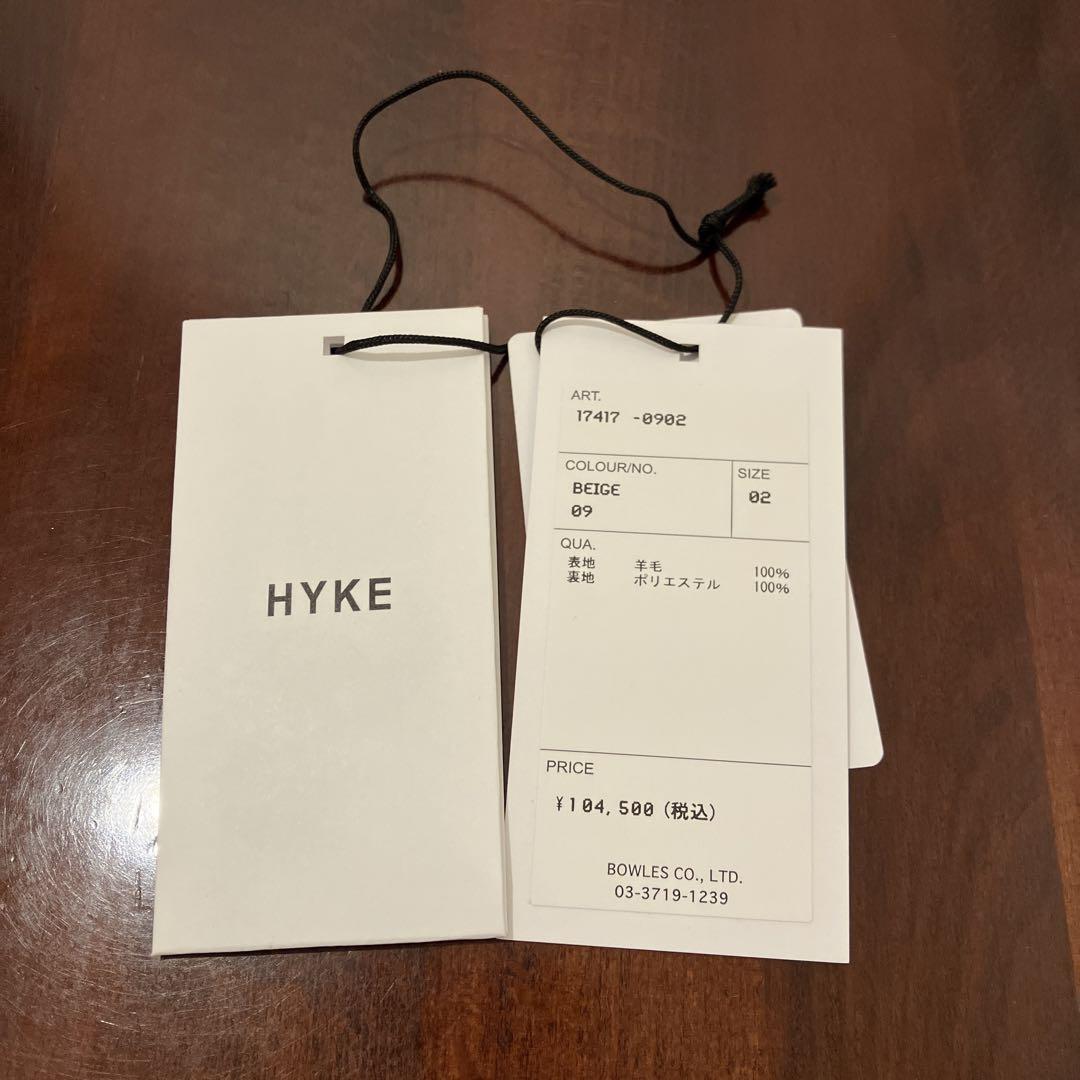 【mona】HYKE 23AW ウールトレンチコート ベージュ サイズ2