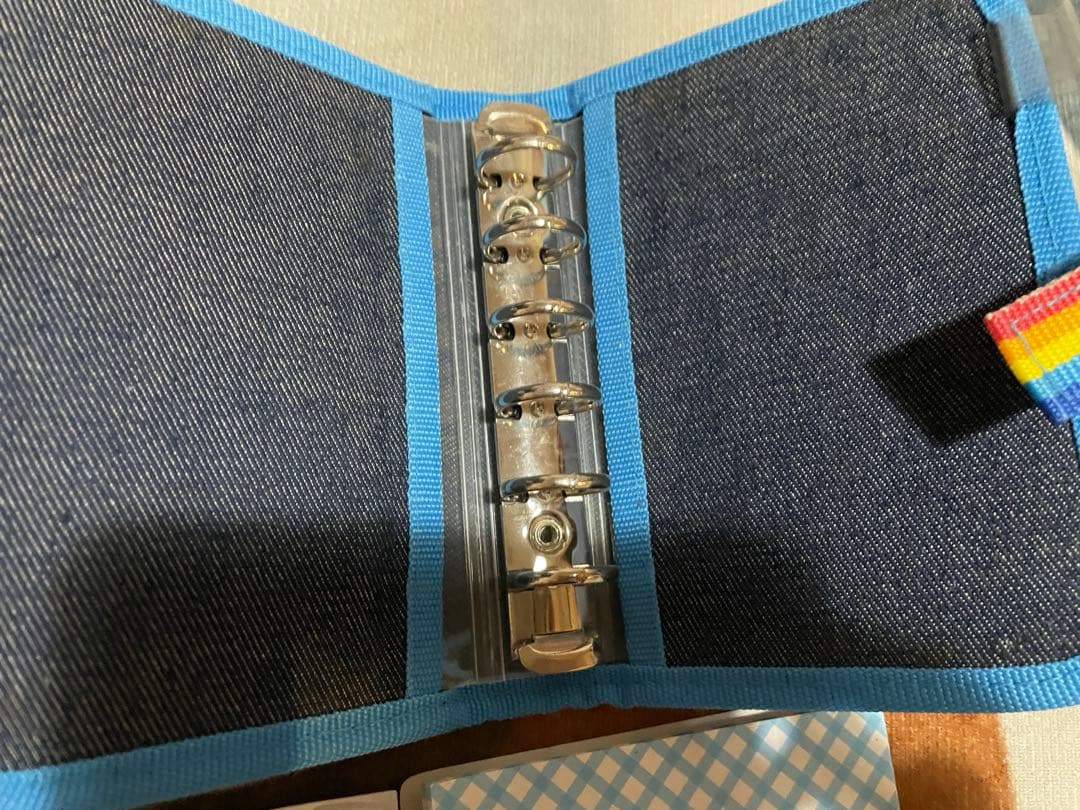 平成レトロ　女児　デニム　システム手帳　シール帳　バインダー　犬