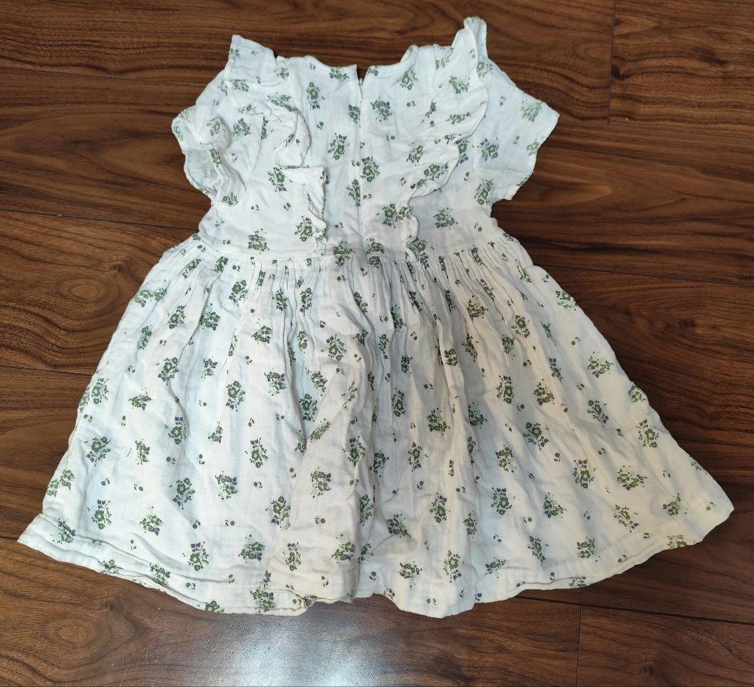 プチバターワンピース新品PETIT BATEAU 花柄半袖ワンピース