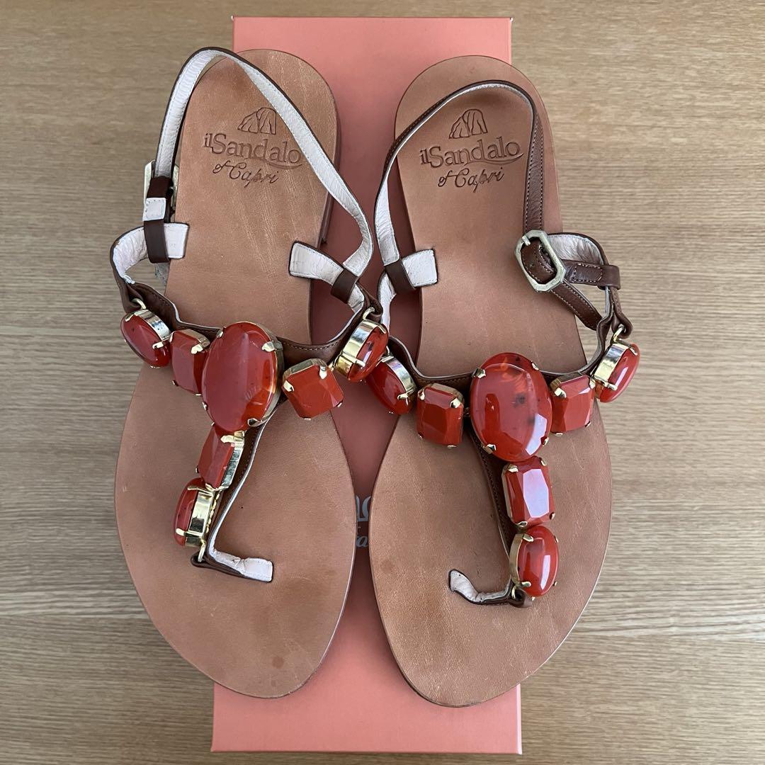 il Sandalo of Capri イルサンダロ フラットサンダル 37