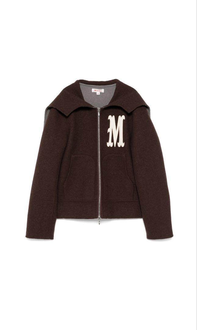 BAT COLLAR ZIP UP JACKET MASU24fw ブラウン