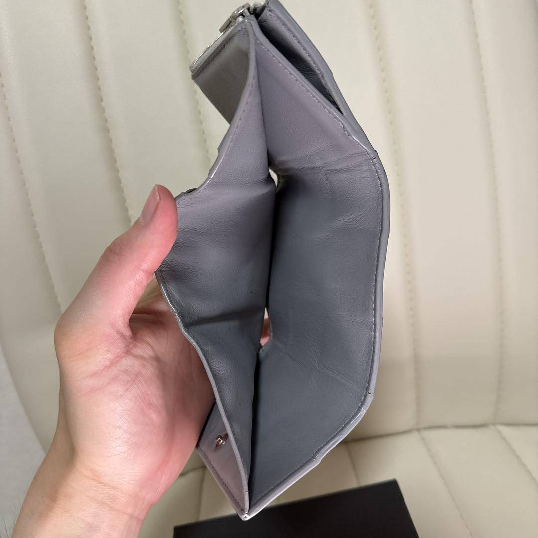 BOTTEGA VENETA シルバー 三つ折り財布