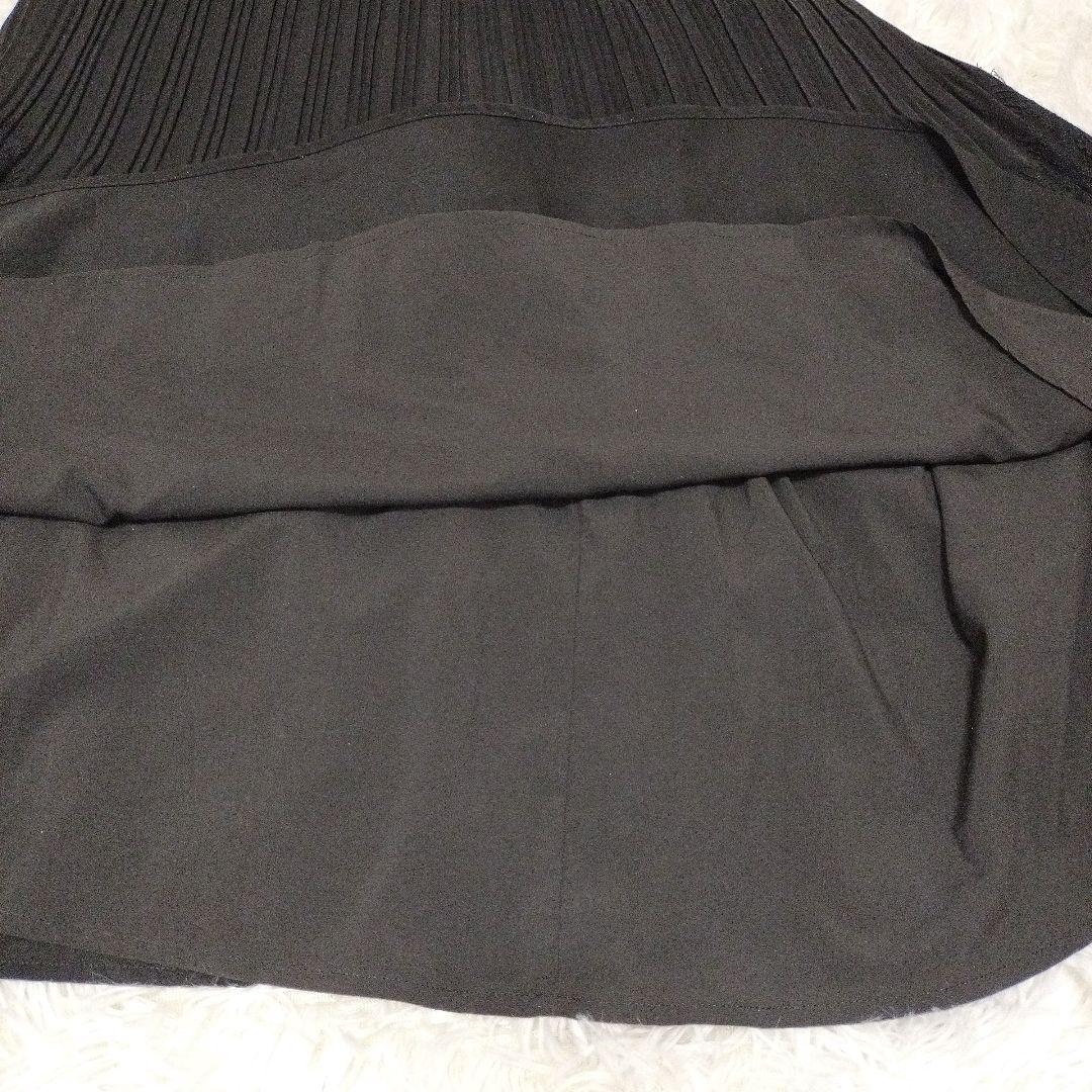 ツィード黒ロングワンピース Sサイズ