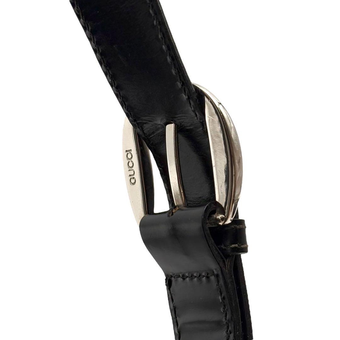 【極美品】GUCCI グッチ バンブー 2way ボディバッグ 巾着型 ブラック