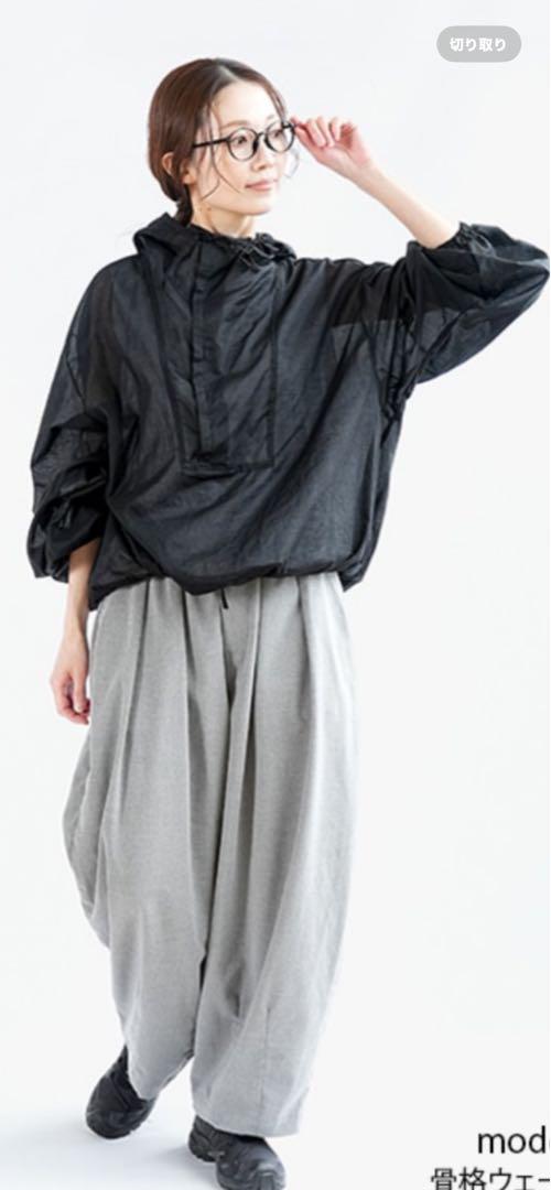 【美品】ミズイロインド　フード付き　シアーシャツ
