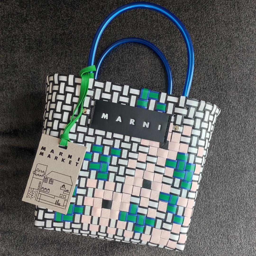 MARNI マルニ かごバッグ ピクニックバック ナチュラルホワイト 花