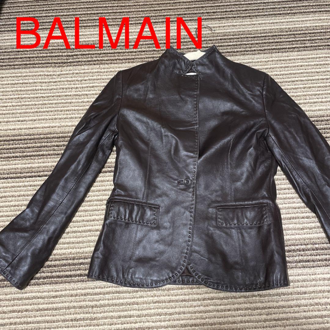 激安/新作 BALMAIN 〔バルマン〕ライダース レザー ジャケット ...