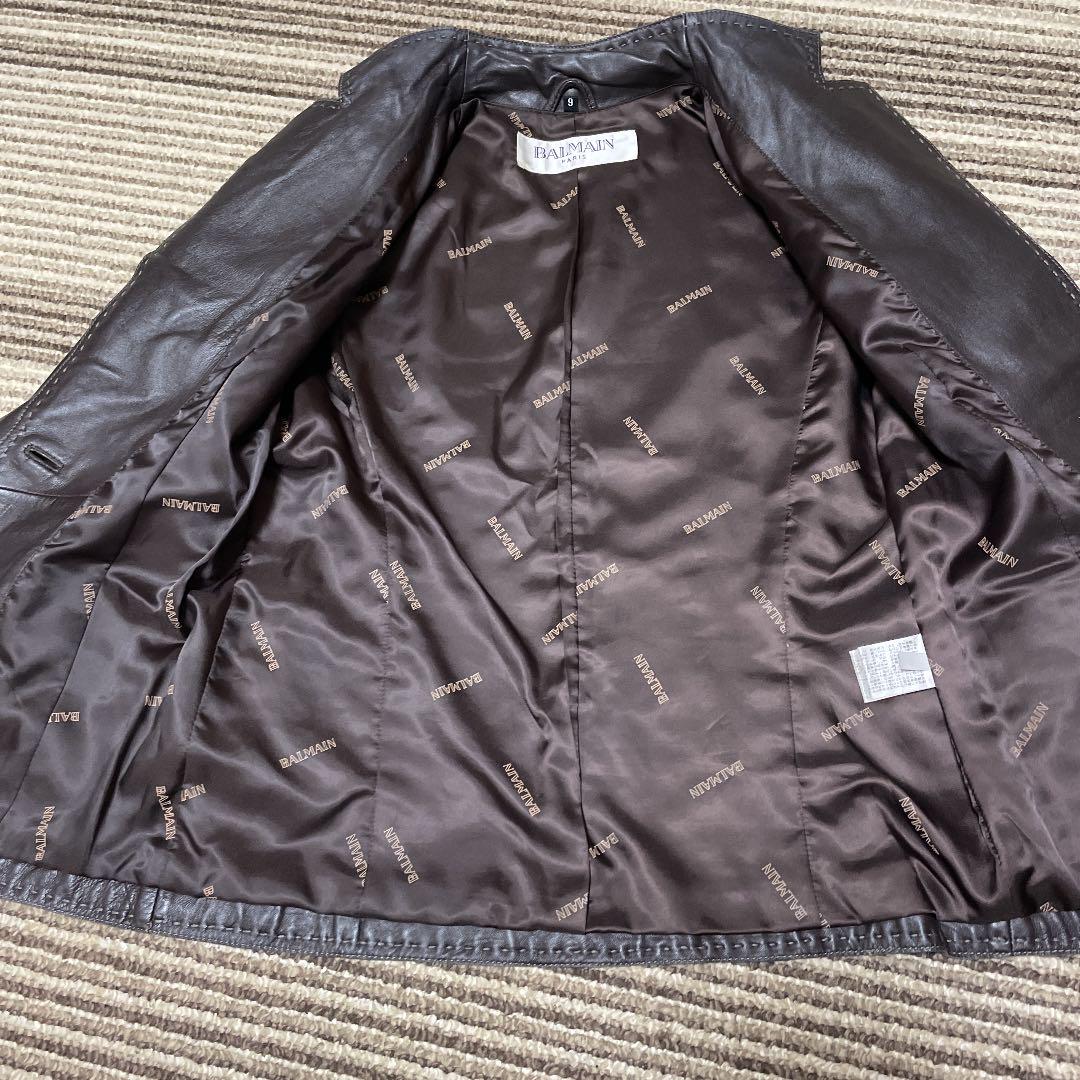 激安/新作 BALMAIN 〔バルマン〕ライダース レザー ジャケット ...