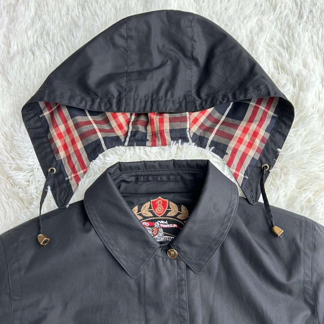 【希少】Burberry 2way ステンカラーコート　ノバチェック　金ボタン