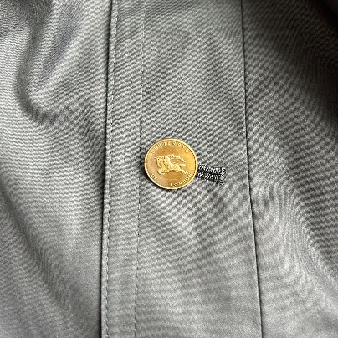 【希少】Burberry 2way ステンカラーコート　ノバチェック　金ボタン