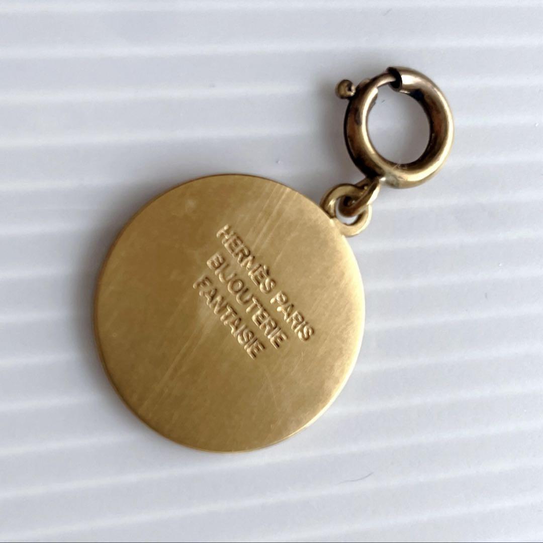 極美品　エルメス　セリエ　　チャーム　コイン　ペンダントトップ　ゴールド