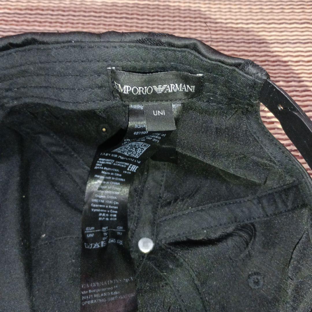 ARMANIエンポリオアルマーニ ブラック ベースボールキャップロゴ