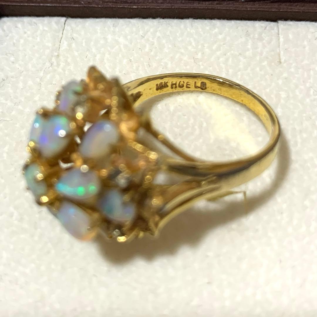 オパール フラワー リング 約13号 4目立った傷や汚れなし FORTGASGNV_COM_BR