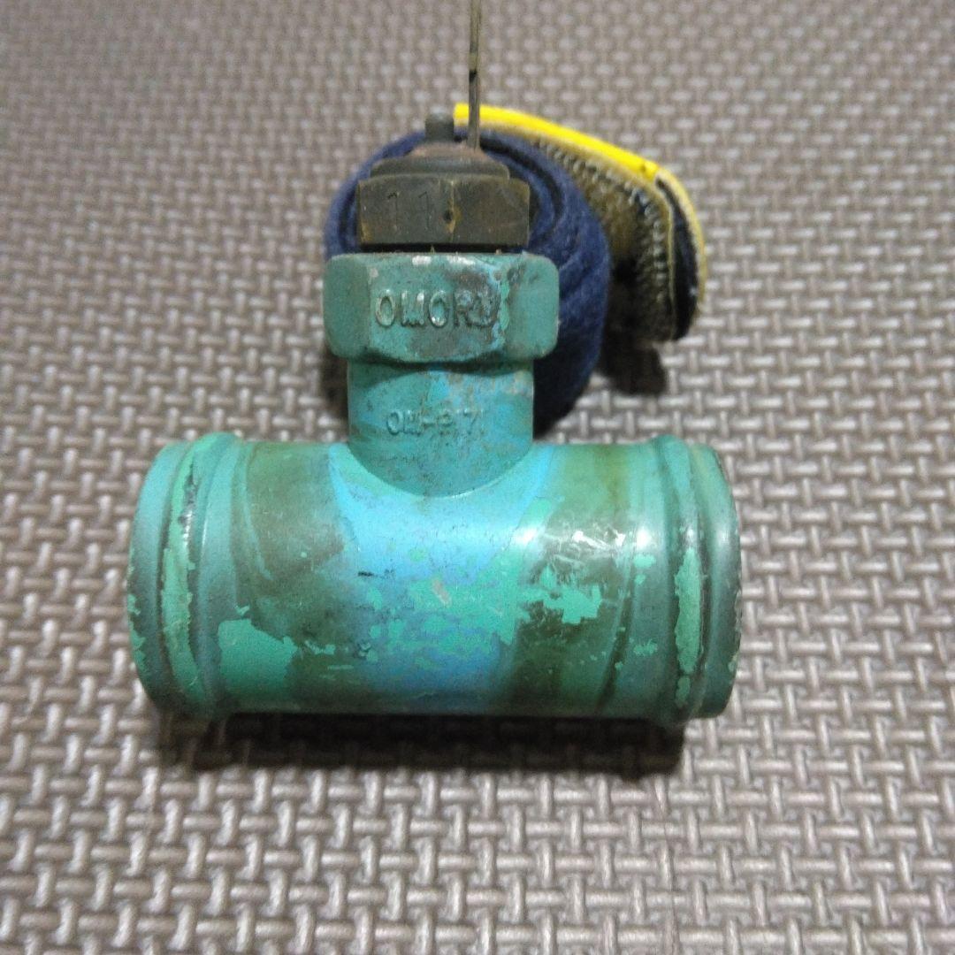 大森 OMORY 水温センサーブラケット 25mm 青緑色