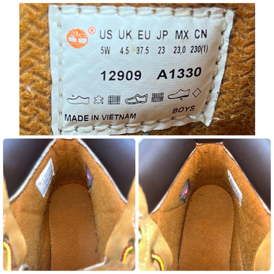 【美品】 ティンバーランド プレミアム 6インチブーツ 23 キャメル ヌバック