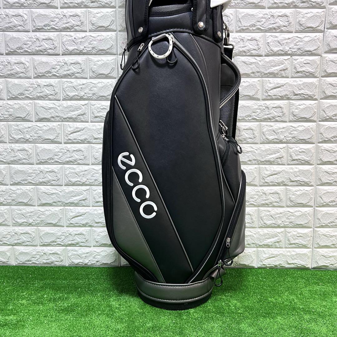美品　ecco キャディーバッグ　2024年式　黒　プレート未使用　オススメ