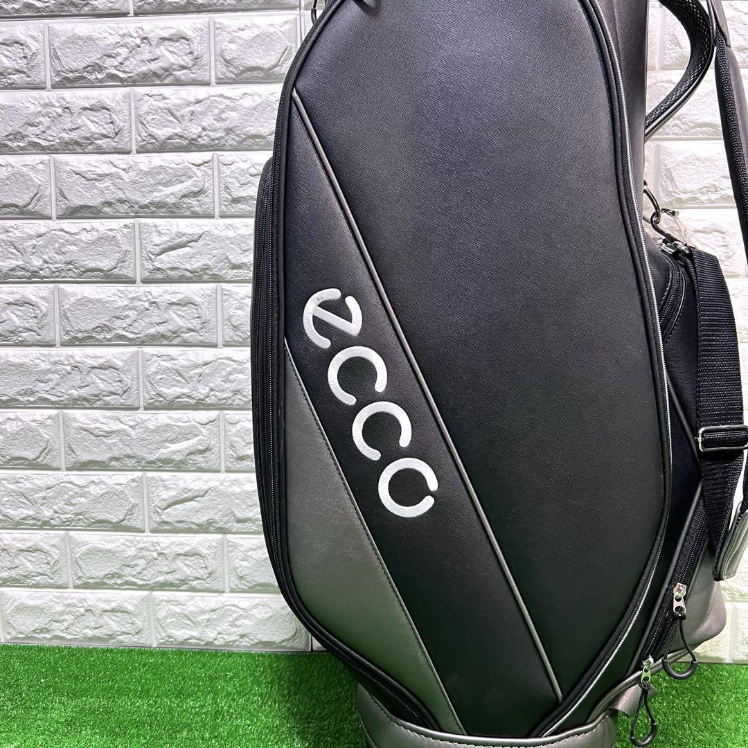美品　ecco キャディーバッグ　2024年式　黒　プレート未使用　オススメ