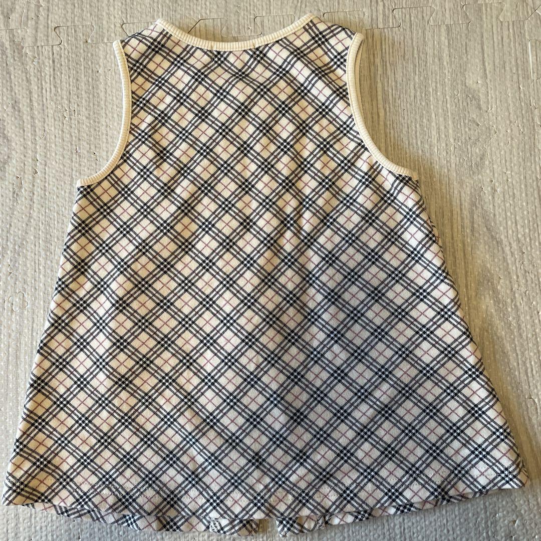 【美品】Burberryバーバリー　ノースリーブワンピース　80cm