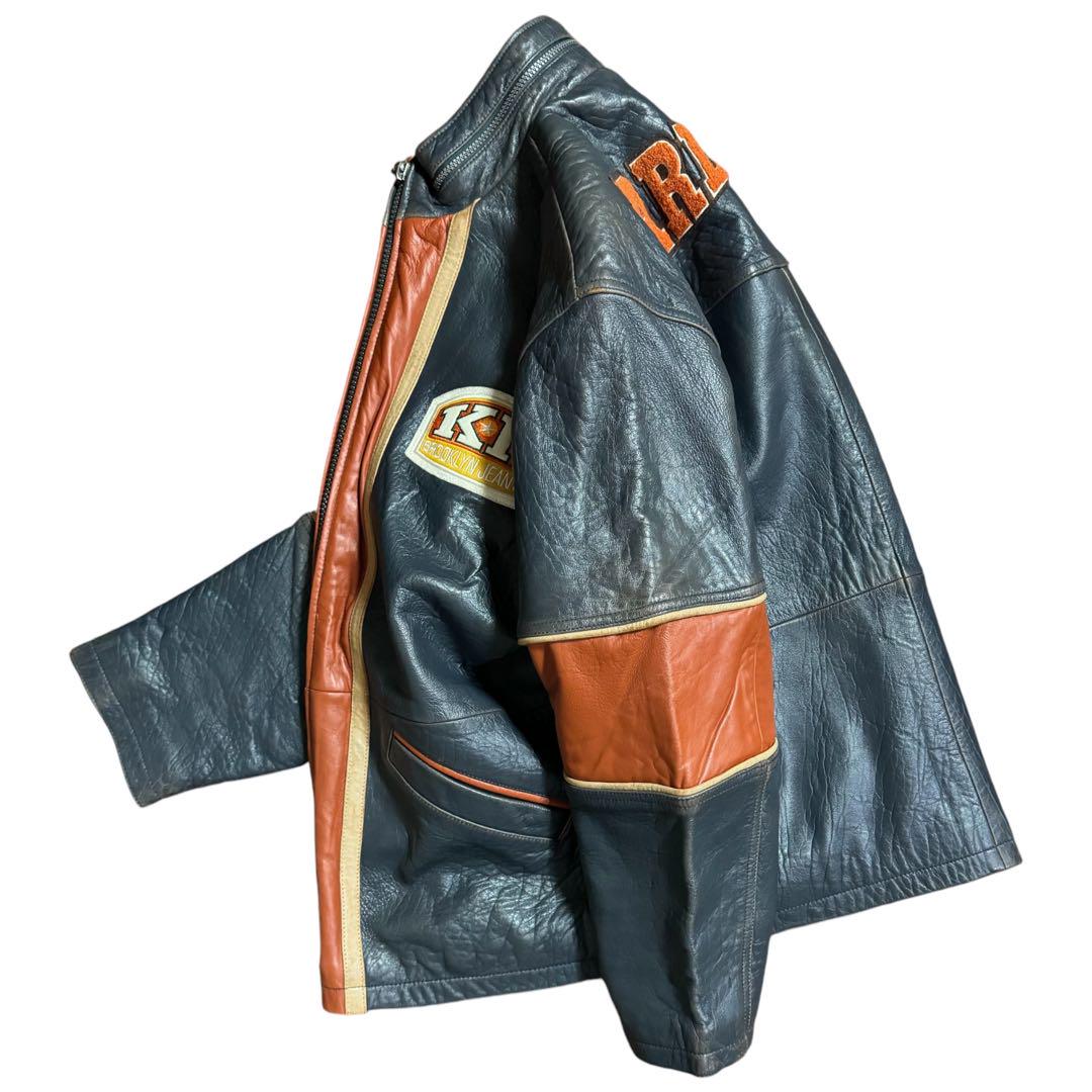 KARL KANI 90s 00s ビンテージ バックロゴ レザージャケットM KARL KANI 90s 00s ビンテージ バックロゴ レザージャケットM