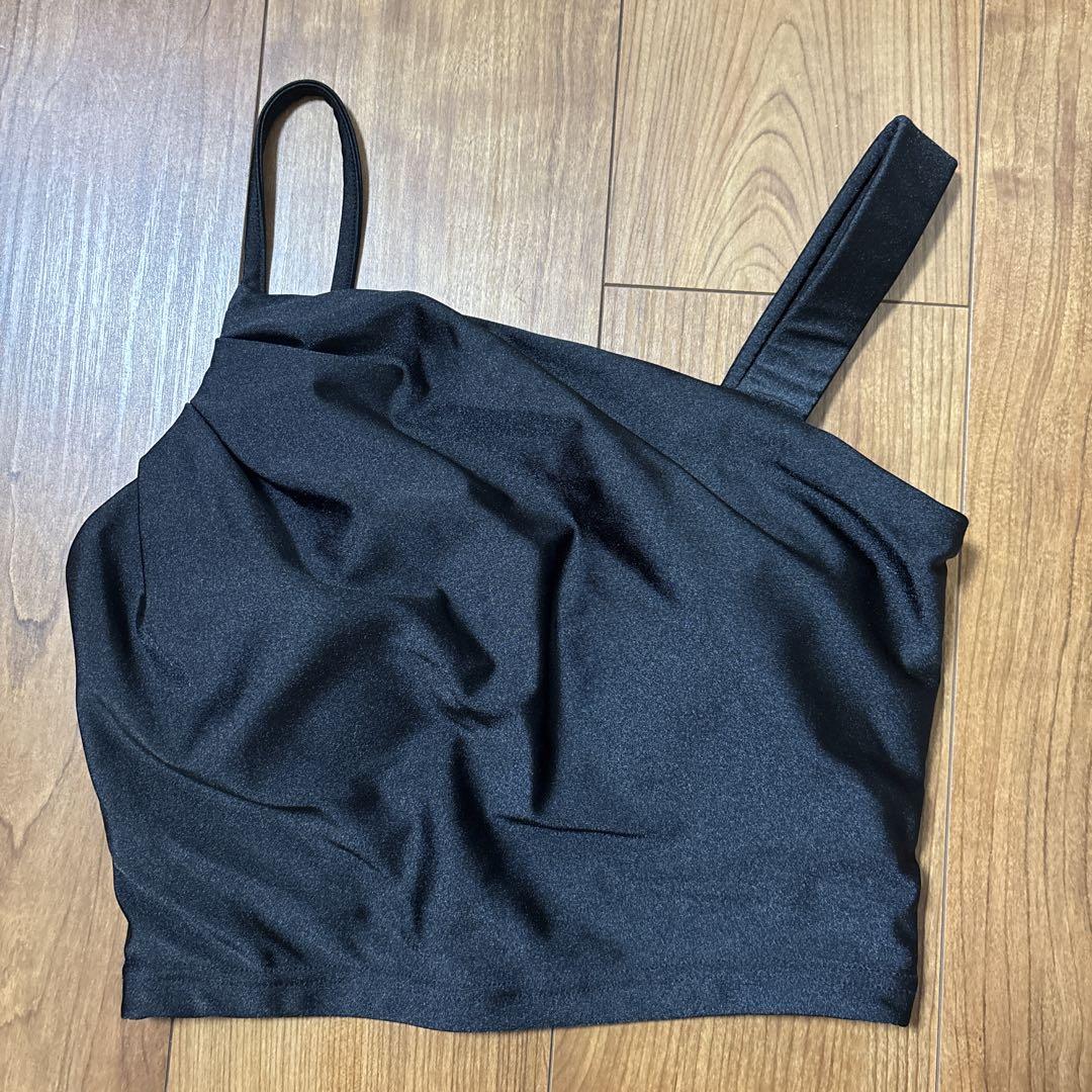 SUKALA シャインストレッチアシンメトリーブラトップ　S