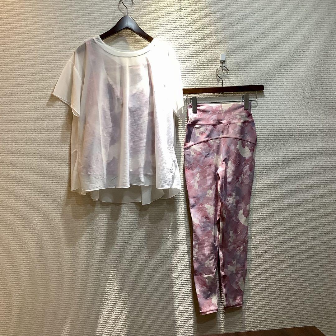 ダンスキン エニーモーションレギンス トップス 3点 L ホワイト ピンク