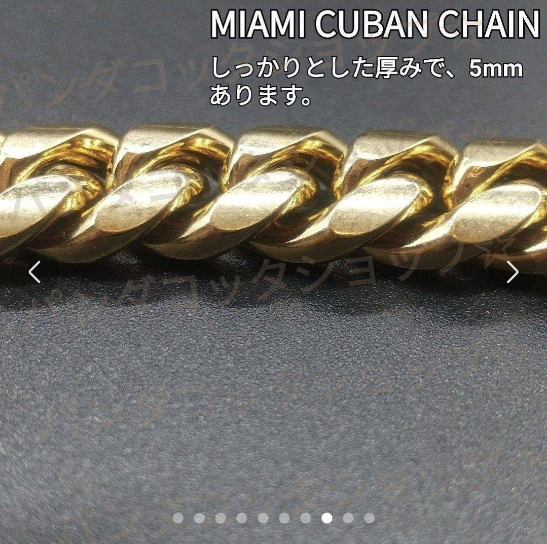 幅10mm　高品質ステンレス　喜平チェーン　ネックレス　18kGP　HIPHOP