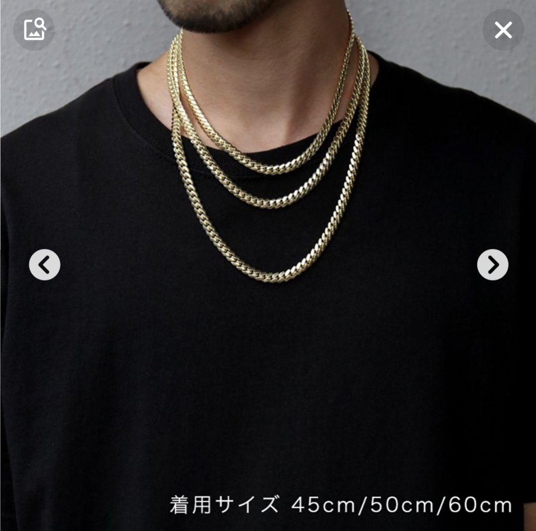 幅10mm　高品質ステンレス　喜平チェーン　ネックレス　18kGP　HIPHOP