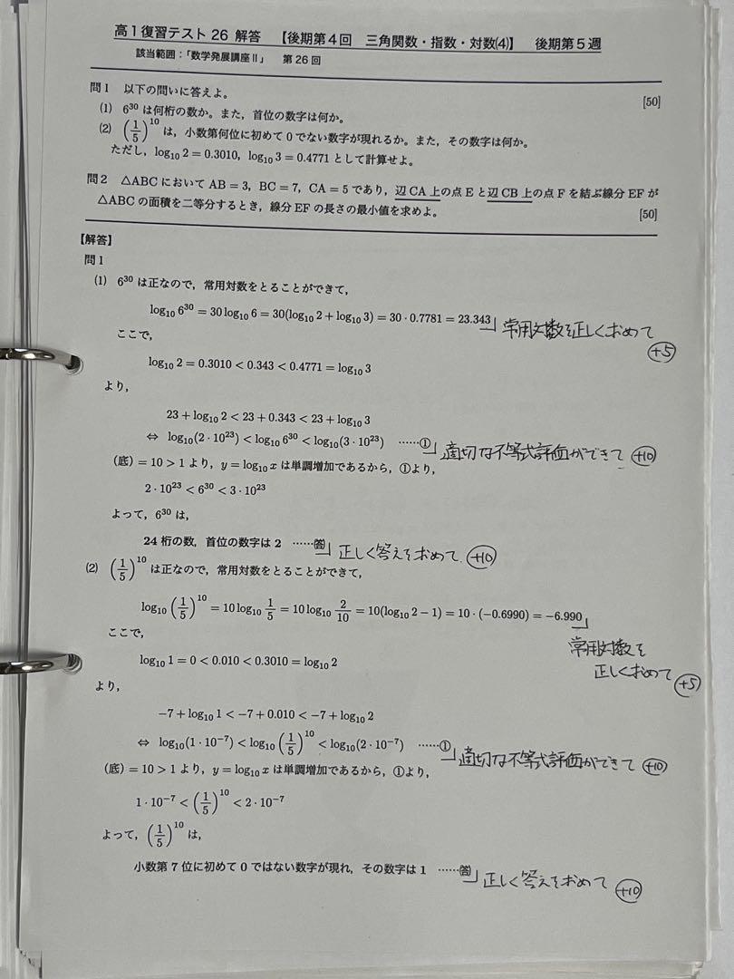 鉄緑会　数学IIIプリント