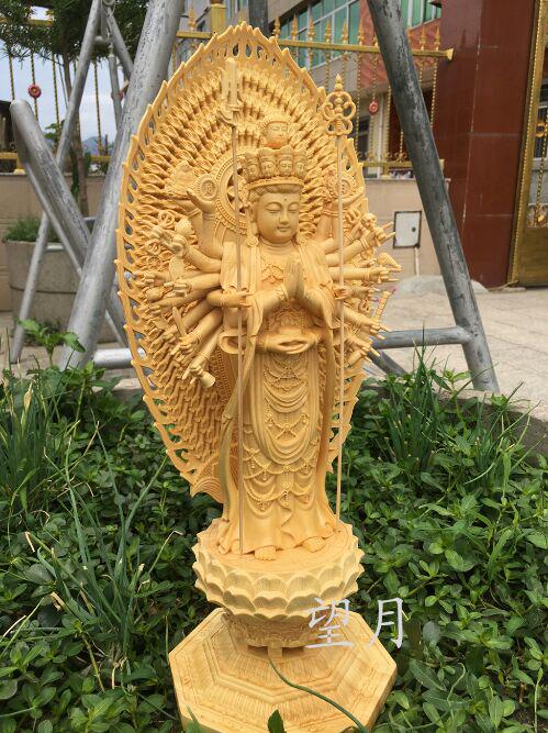いします 稀少珍品 商売繁盛 細工精彫 仏師彫り 0Y7ml-m39729455799 千手観音菩薩 供養品 木彫仏像 カテゴリー