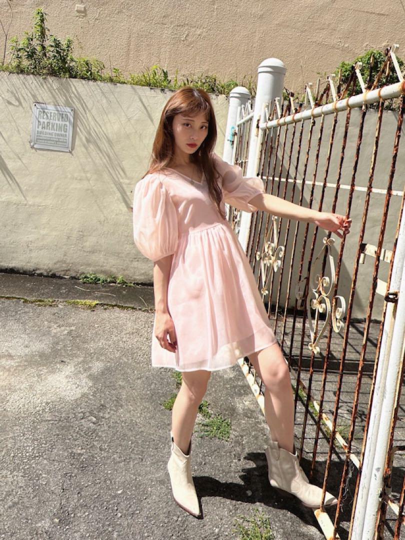 PINK SHEER MINI DRESS PUI