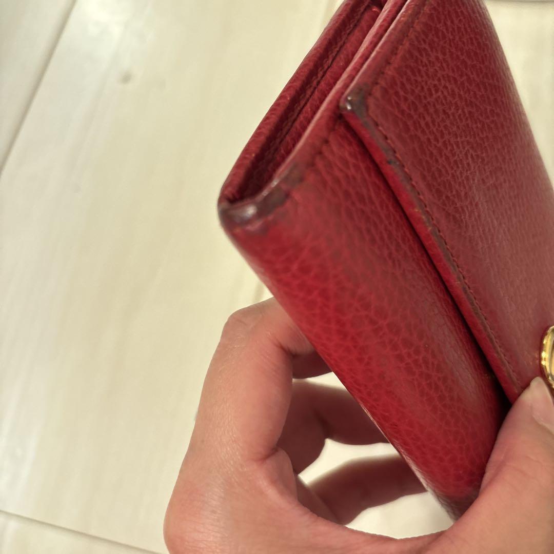グッチ プチマーモント レザー長財布 赤