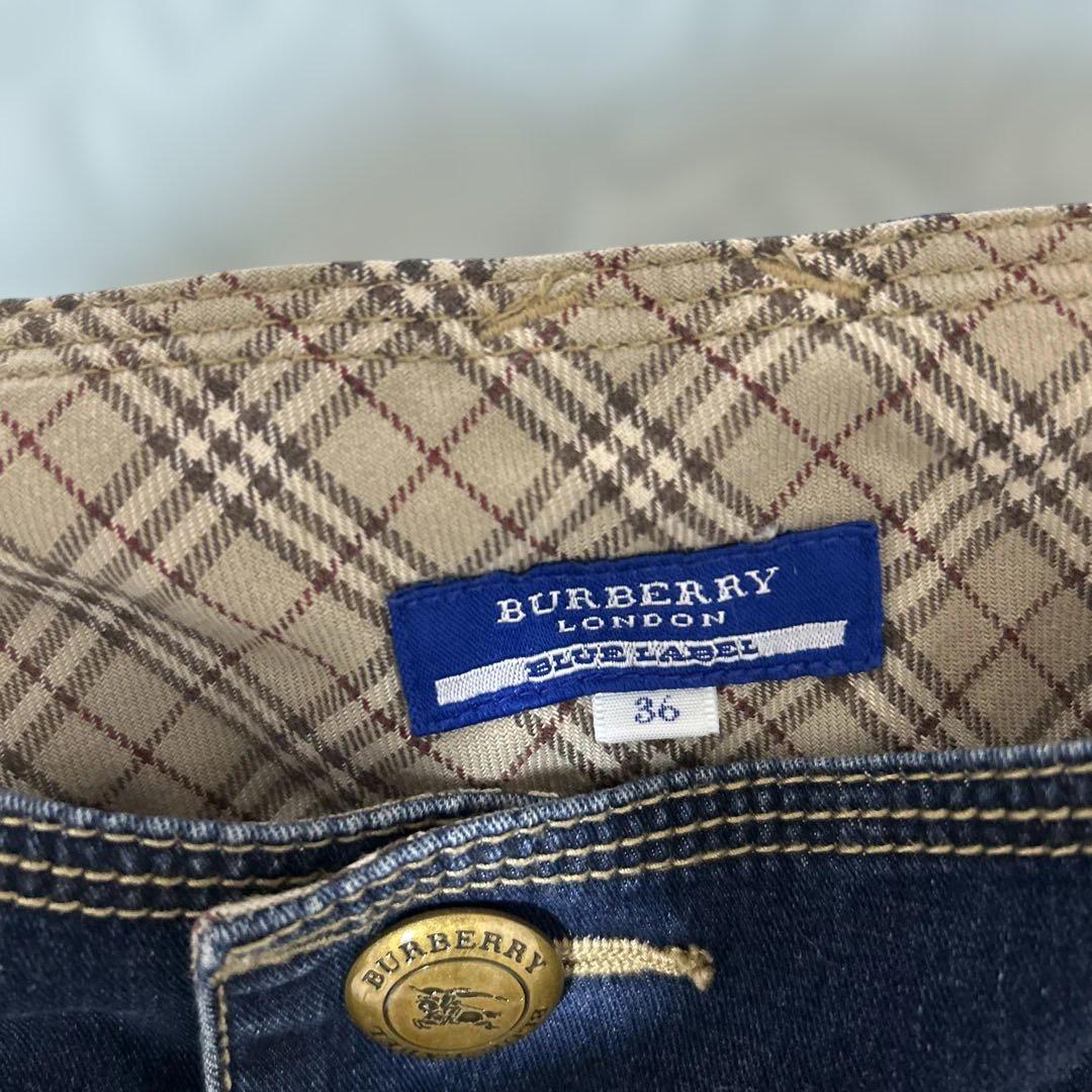 BURBERRY ダークデニム ショートパンツ ホースマーク刺繍 - メルカリ