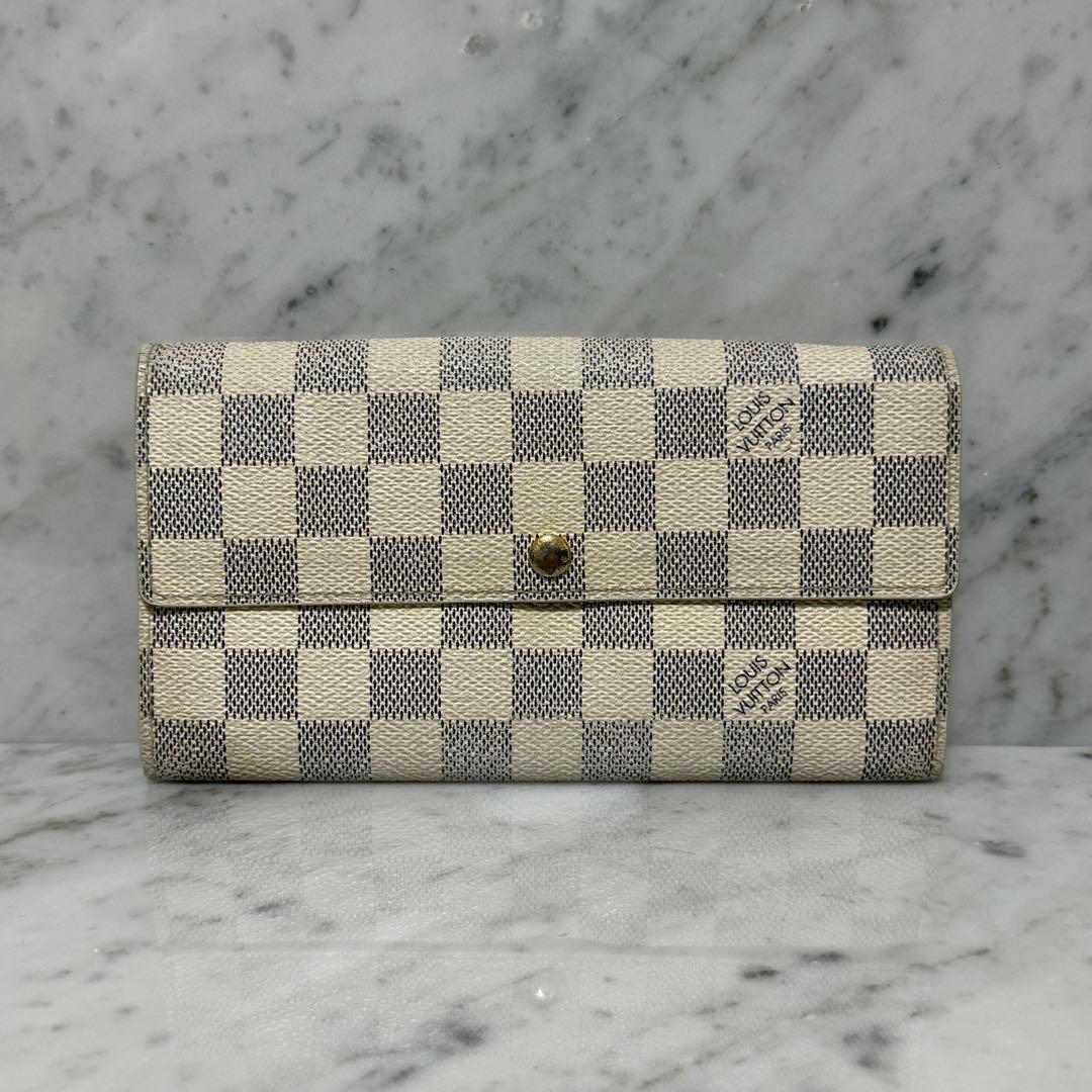 LOUIS VUITTON ルイヴィトン 長財布 ダミエ ホワイト 白 本革