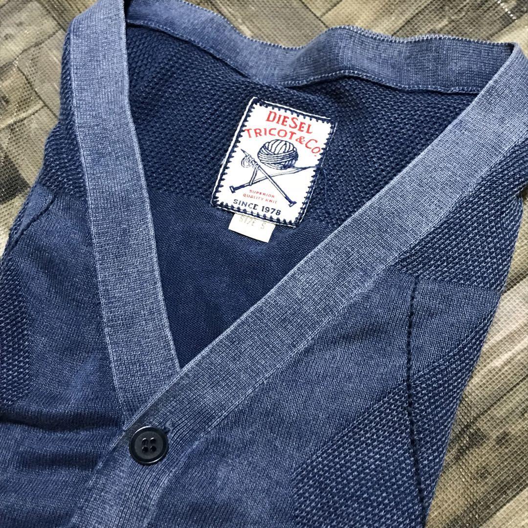 97ディーゼルカーディガンsブルー青DIESELヴィンテージ加工
