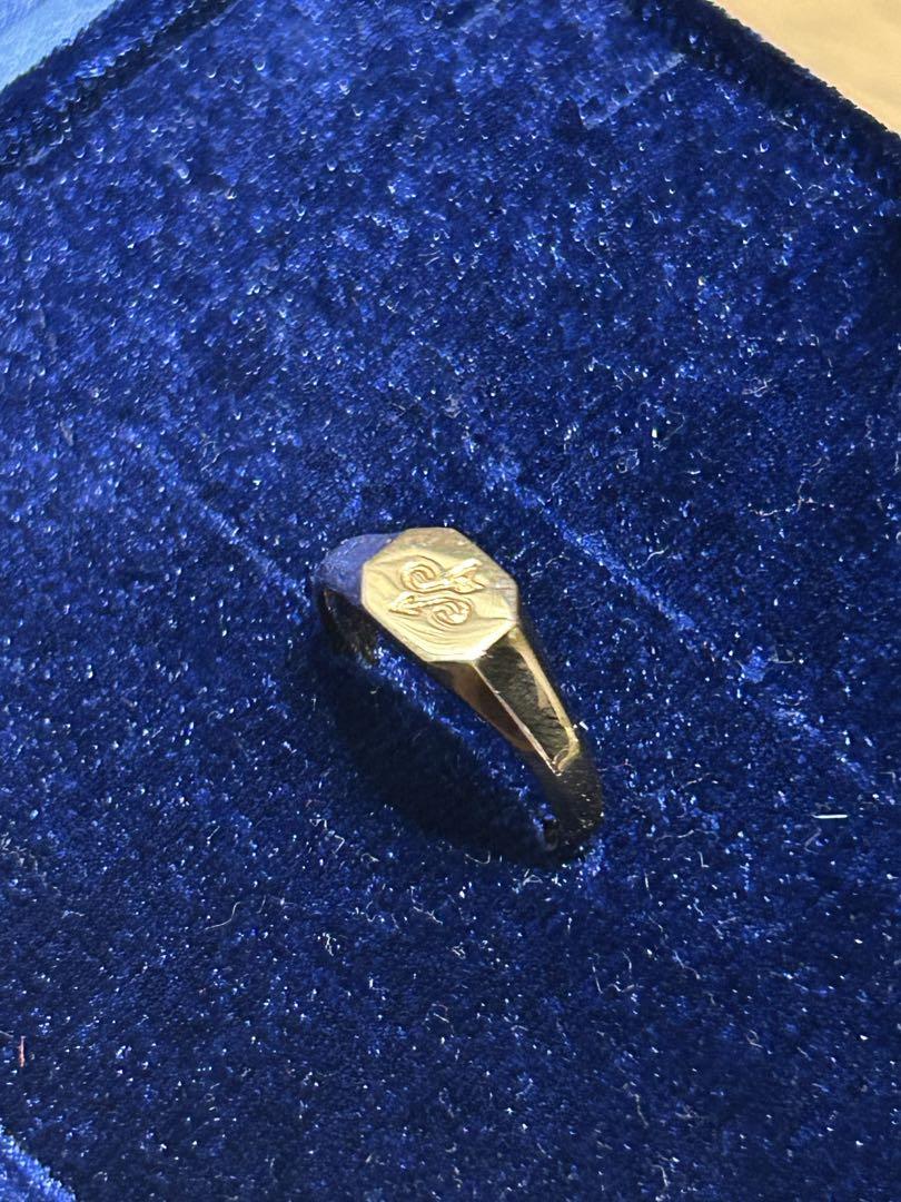 ほぼ未使用品✨K10ストーンレス地金ゴールドリング