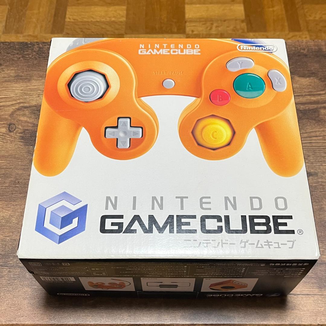 ゲームキューブ　GAMECUBE　オレンジ　本体　箱セット　動作品　⑦