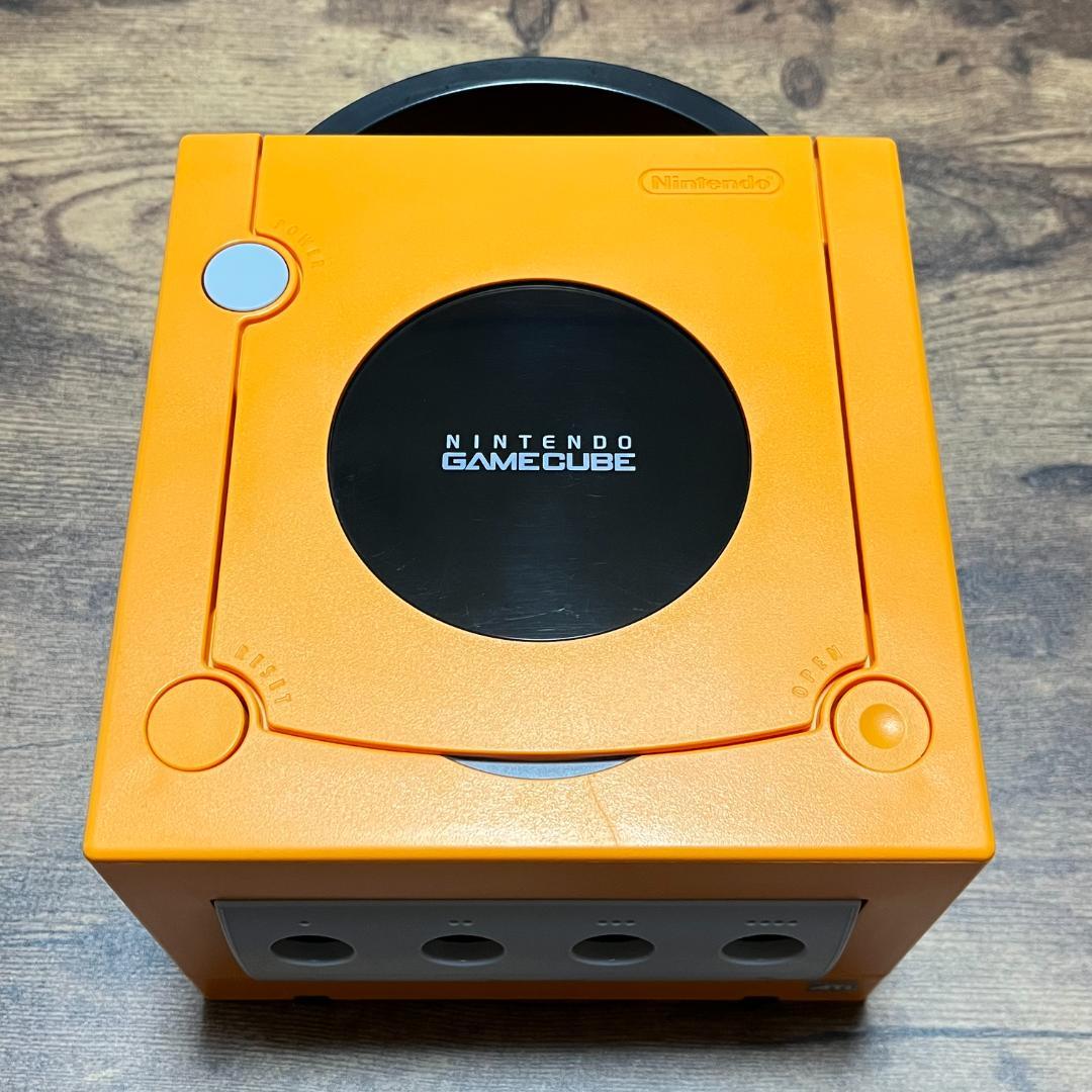 ゲームキューブ　GAMECUBE　オレンジ　本体　箱セット　動作品　⑦