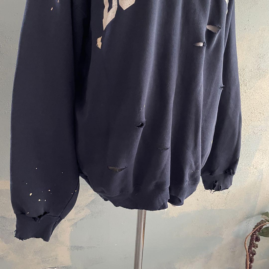 90's vintage Champion☆プリント☆ペンキ☆ボロスウェット 画像16