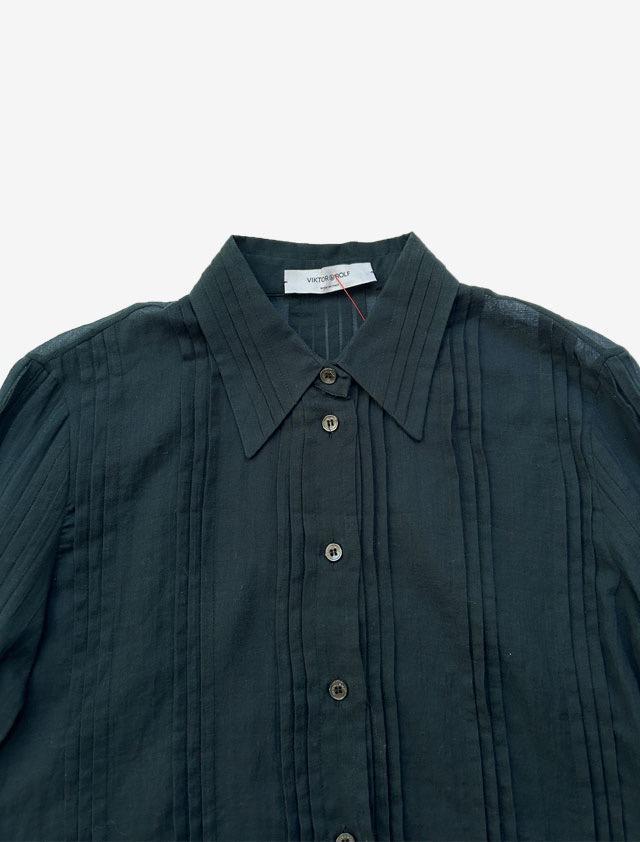 VIKTOR&ROLF ピンタック シャツ ネイビー 40(M-L) 未使用タグ