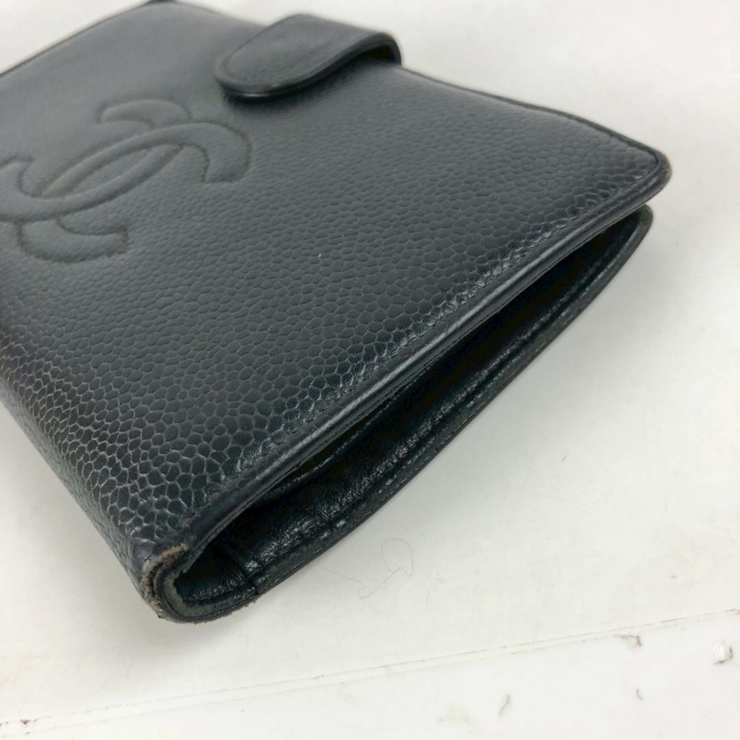 CHANEL シャネル ココマーク がま口 長財布 ブラック レディース