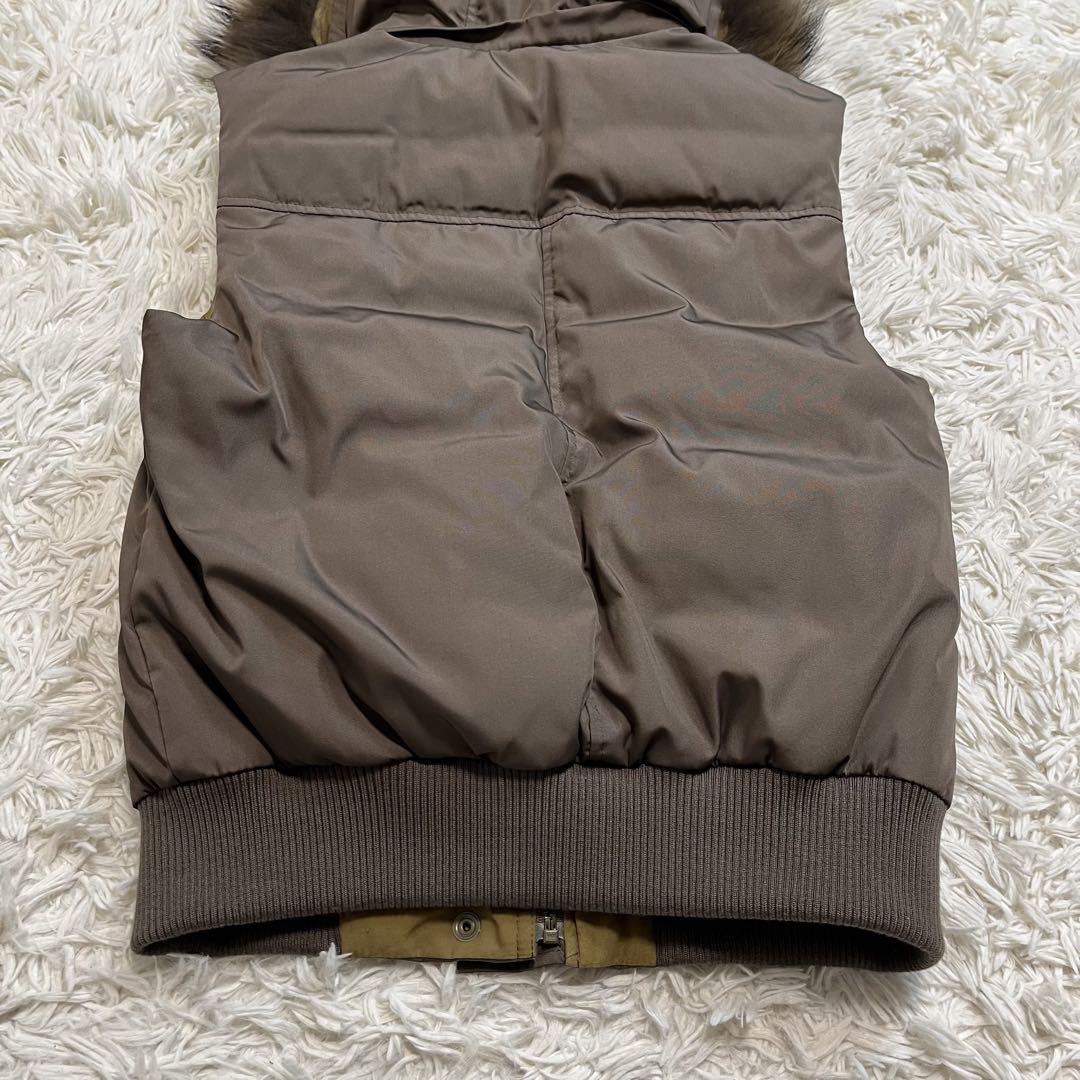 美品】23区 オックスフォードダウンベスト ラクーンファー 3WAY