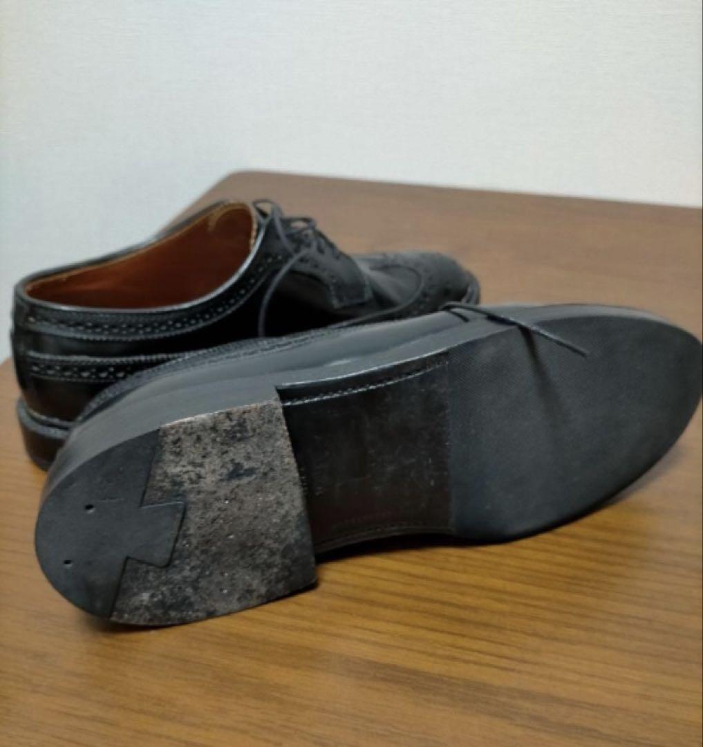 ALDEN ブラックレザー ドレスシューズ ウィングチップ　9751
