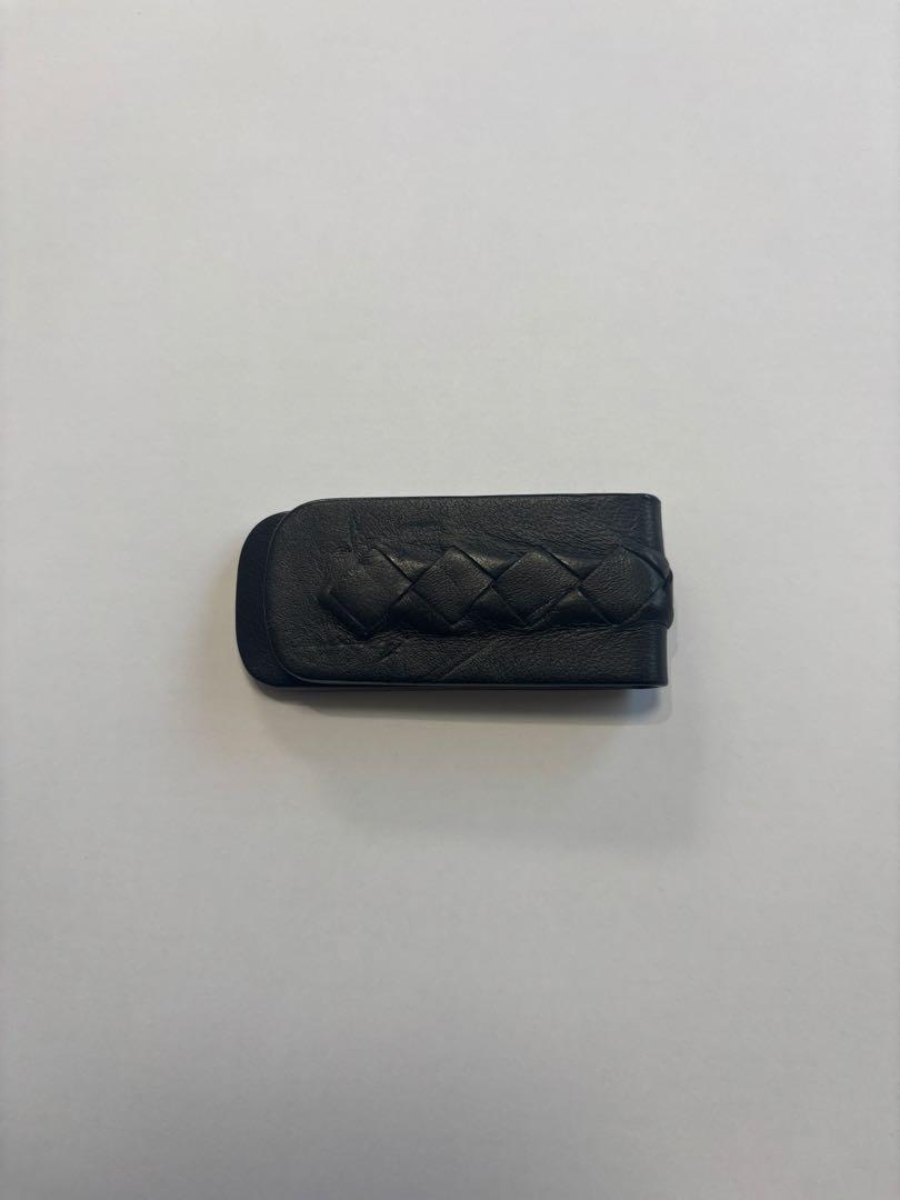 【美品】Bottega Veneta ブラックレザー マネークリップ