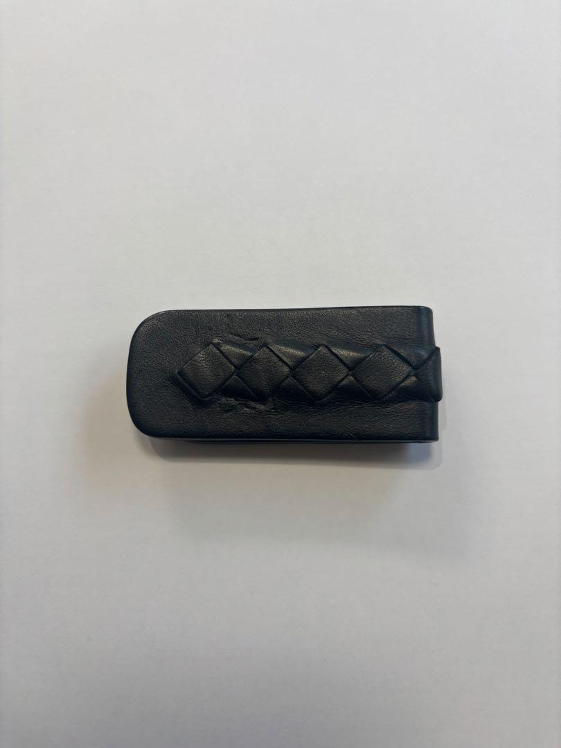 【美品】Bottega Veneta ブラックレザー マネークリップ