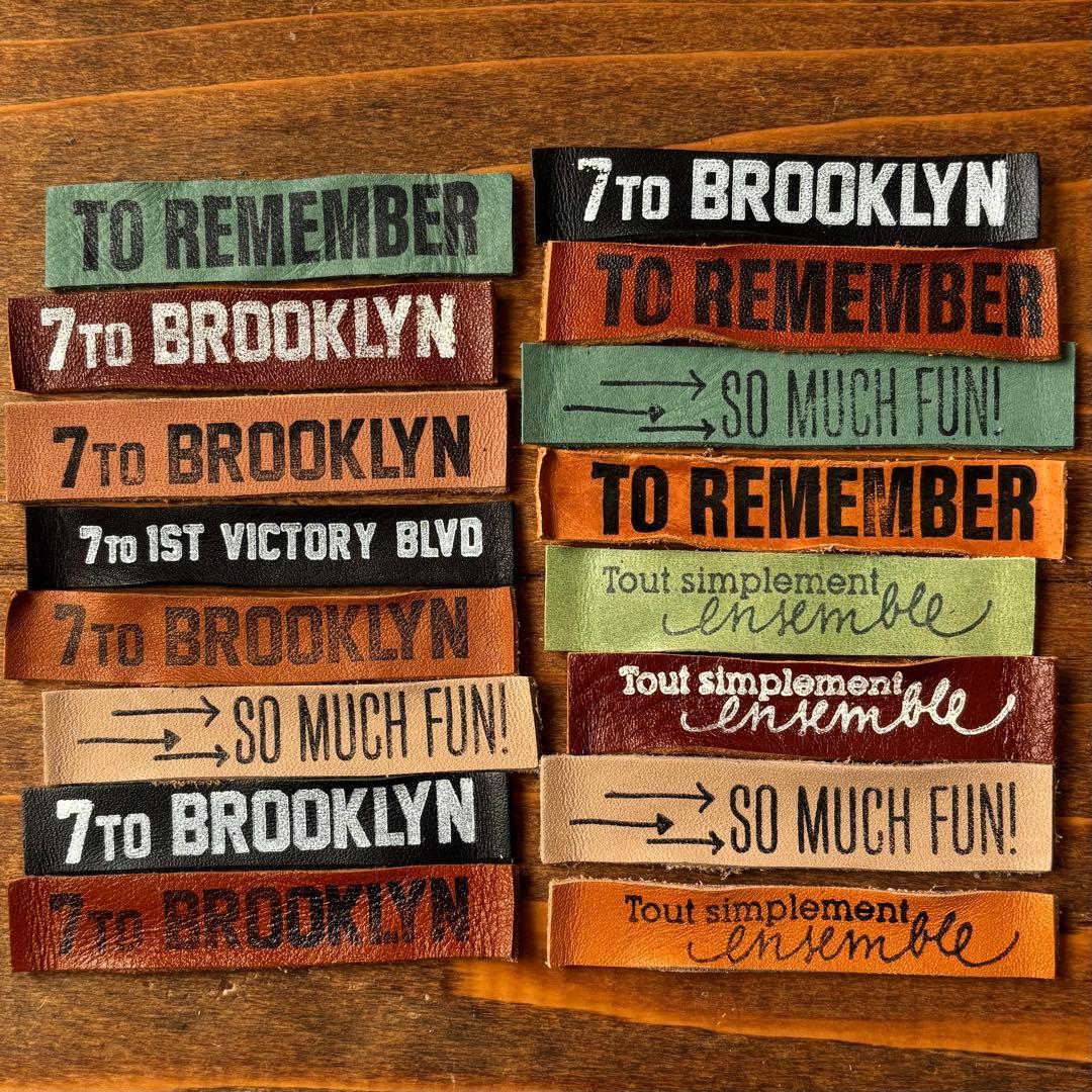 ビンテージ革タグ レザータグ 細長タグセット870