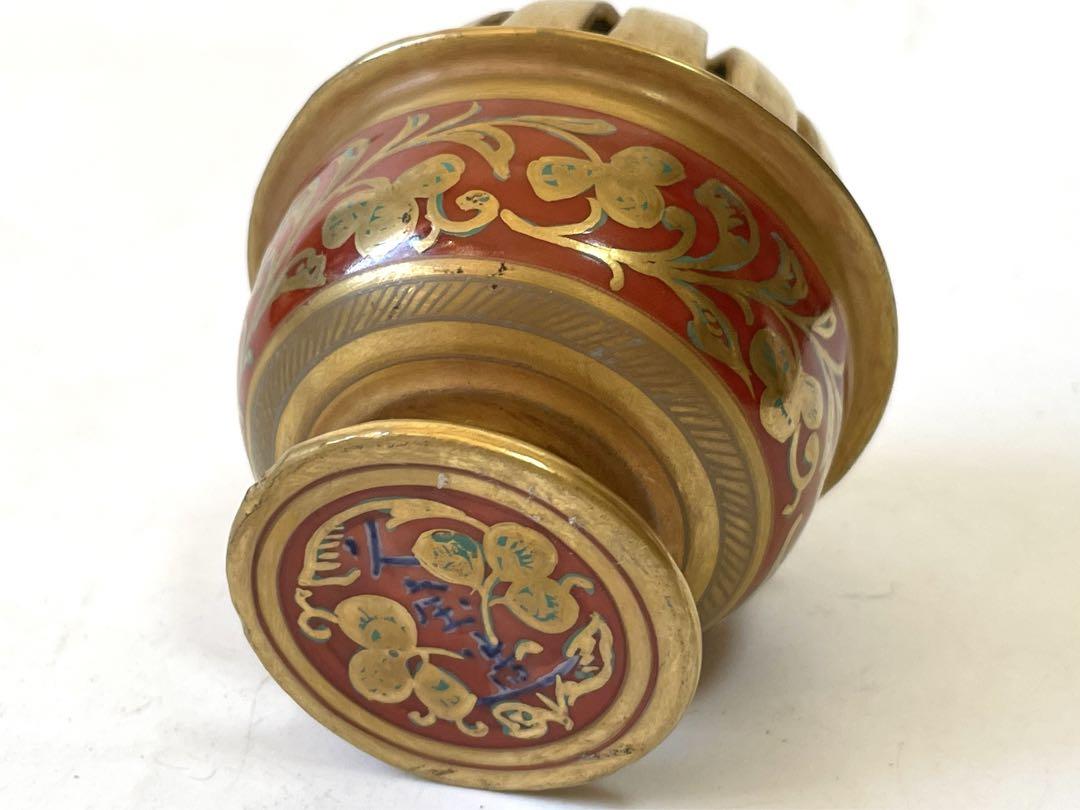 作家物 陶芸家 久宝造 久世久宝 金彩 鈴蓋置 鈴 茶道具