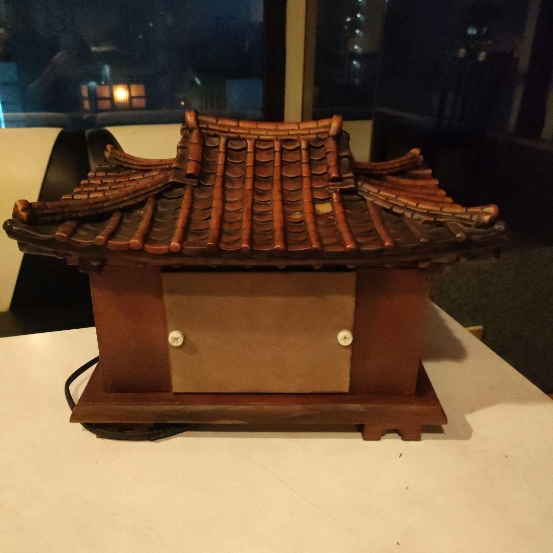 アンティーク韓国彫刻木製ライト♪